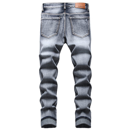 JUNBAOSS Men's Slim Fit Stretch Jeans Ripped Skinny Jeans for Men, Distressed Straight Leg Fashion Comfort Flex Waist Pants