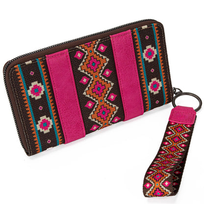Montana West × Wrangler Wristlet Western Wallet Boho Aztec Credit Card Holder Gifts for Women Ladies Female