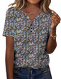 Zeagoo Womens Summer Tops Casual Short Sleeve V Neck Shirts Business Dressy Work Tunic Blouses
