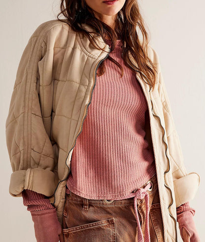 Women's Waffle Knit Tops Long Sleeve Shirts Slim Fitted Pullover Crewneck Shirt Fall Winter Tops 2024