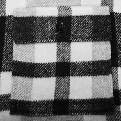 Beaully Women's Flannel Plaid Shacket Long Sleeve Button Down Shirts Jacket Coats with Side Pockets
