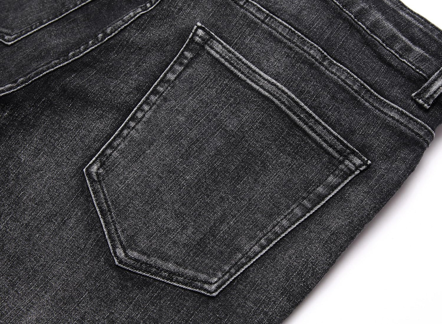 Men's Ripped Skinny Stretch Distressed Destroyed Slim Jeans Denim Pants